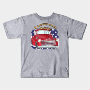 I Love Old Trucks Kids T-Shirt